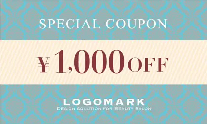 美容室・ネイルサロン・ヘアサロン向けのラグジュアリーでゴージャス！クラシックな壁紙パターンがカッコいい落ち着いた雰囲気のおしゃれ割引クーポン制作TKM-001A