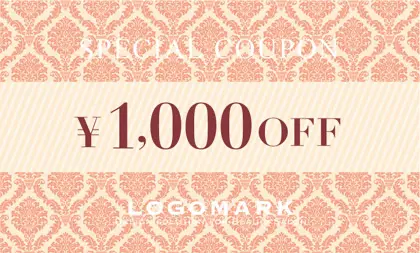 美容室・ネイルサロン・ヘアサロン向けのラグジュアリーでゴージャス！クラシックな壁紙パターンがカッコいい落ち着いた雰囲気のおしゃれ割引クーポン制作TKM-001J