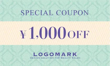 美容室・ネイルサロン・ヘアサロン向けのラグジュアリーでゴージャス！クラシックな壁紙パターンがカッコいい落ち着いた雰囲気のおしゃれ割引クーポン制作TKM-001P