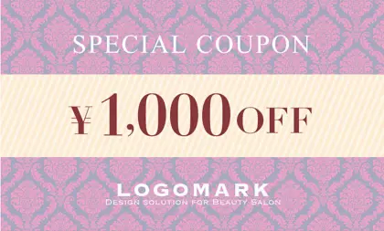 美容室・ネイルサロン・ヘアサロン向けのラグジュアリーでゴージャス！クラシックな壁紙パターンがカッコいい落ち着いた雰囲気のおしゃれ割引クーポン制作TKM-001G