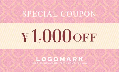 美容室・ネイルサロン・ヘアサロン向けのラグジュアリーでゴージャス！クラシックな壁紙パターンがカッコいい落ち着いた雰囲気のおしゃれ割引クーポン制作TKM-001H