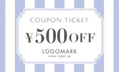 美容室・ネイルサロン・ヘアサロン向けのコンサバな雰囲気の大人ガーリーな大きめのストライプが可愛いオシャレ割引クーポン制作TKM-006O