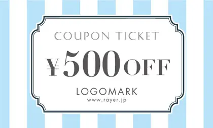 美容室・ネイルサロン・ヘアサロン向けのコンサバな雰囲気の大人ガーリーな大きめのストライプが可愛いオシャレ割引クーポン制作TKM-006F