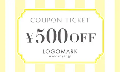 美容室・ネイルサロン・ヘアサロン向けのコンサバな雰囲気の大人ガーリーな大きめのストライプが可愛いオシャレ割引クーポン制作TKM-006G