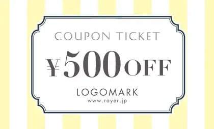 美容室・ネイルサロン・ヘアサロン向けのコンサバな雰囲気の大人ガーリーな大きめのストライプが可愛いオシャレ割引クーポン制作TKM-006H