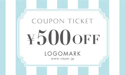 美容室・ネイルサロン・ヘアサロン向けのコンサバな雰囲気の大人ガーリーな大きめのストライプが可愛いオシャレ割引クーポン制作TKM-006i