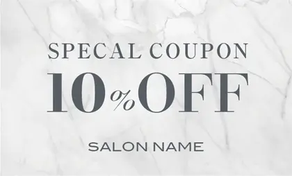 美容室・ネイルサロン・ヘアサロン向けの大理石マーブルデザインが落ち着いた高級感のあるデザイン可愛いおしゃれ割引クーポン制作TKM-028L