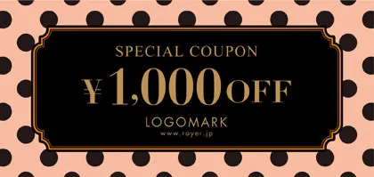 ガーリーな水玉柄のポルカドット模様がカワイイおしゃれな金券ギフト券制作TKK-013F