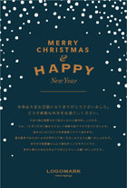 美容室・ネイルサロン・アイラッシュサロンの粉雪が舞うクリスマスカード&年賀状 グレー