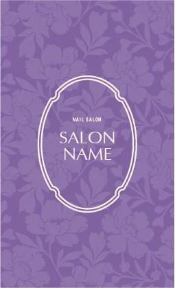 斜めストライプのフレームデザインが動きと軽やかさを感じるおしゃれデザイン美容サロン名刺デザインMEB-029N