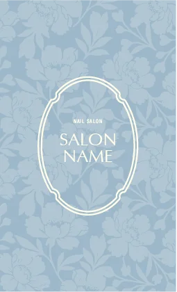 斜めストライプのフレームデザインが動きと軽やかさを感じるおしゃれデザイン美容サロン名刺デザインMEB-029Q