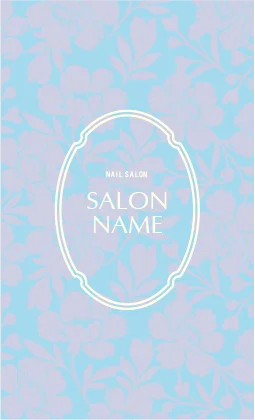 斜めストライプのフレームデザインが動きと軽やかさを感じるおしゃれデザイン美容サロン名刺デザインMEB-029R