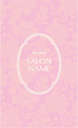 斜めストライプのフレームデザインが動きと軽やかさを感じるおしゃれデザイン美容サロン名刺デザインMEB-029T