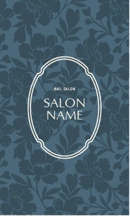 斜めストライプのフレームデザインが動きと軽やかさを感じるおしゃれデザイン美容サロン名刺デザインMEB-029U