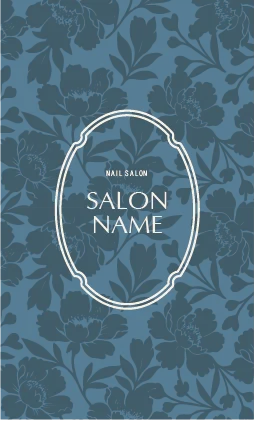 斜めストライプのフレームデザインが動きと軽やかさを感じるおしゃれデザイン美容サロン名刺デザインMEB-029V