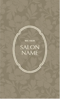 斜めストライプのフレームデザインが動きと軽やかさを感じるおしゃれデザイン美容サロン名刺デザインMEB-029W