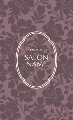 斜めストライプのフレームデザインが動きと軽やかさを感じるおしゃれデザイン美容サロン名刺デザインMEB-029Z