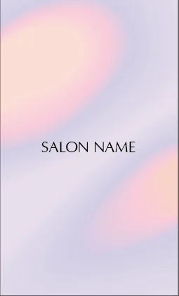 斜めストライプのフレームデザインが動きと軽やかさを感じるおしゃれデザインのサロン名刺 030