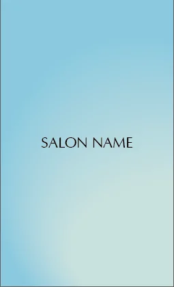 斜めストライプのフレームデザインが動きと軽やかさを感じるおしゃれデザインのサロン名刺 030
