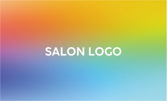 斜めストライプのフレームデザインが動きと軽やかさを感じるおしゃれデザイン美容サロン名刺デザインMEB-033J