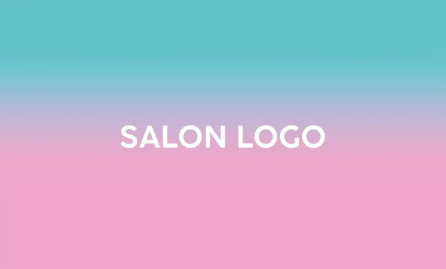 斜めストライプのフレームデザインが動きと軽やかさを感じるおしゃれデザイン美容サロン名刺デザインMEB-033Q