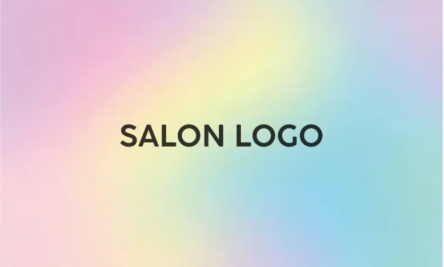 斜めストライプのフレームデザインが動きと軽やかさを感じるおしゃれデザイン美容サロン名刺デザインMEB-033S