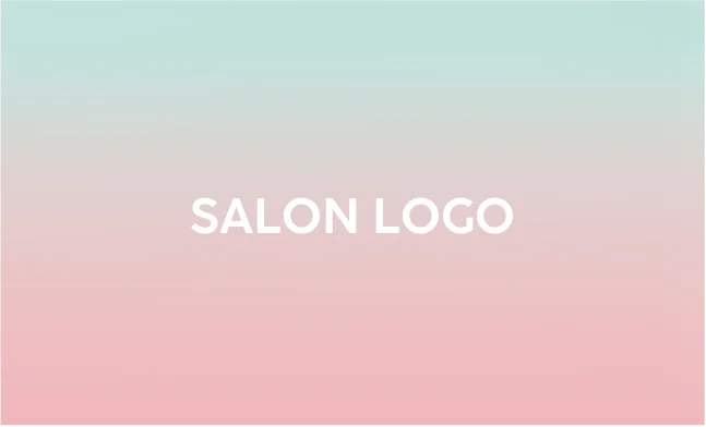 斜めストライプのフレームデザインが動きと軽やかさを感じるおしゃれデザイン美容サロン名刺デザインMEB-033F