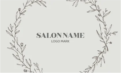 斜めストライプのフレームデザインが動きと軽やかさを感じるおしゃれデザイン美容サロン名刺デザインMEB-038P