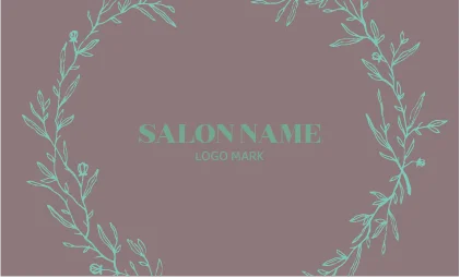 斜めストライプのフレームデザインが動きと軽やかさを感じるおしゃれデザイン美容サロン名刺デザインMEB-038V