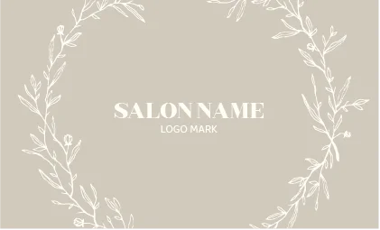 斜めストライプのフレームデザインが動きと軽やかさを感じるおしゃれデザイン美容サロン名刺デザインMEB-038C