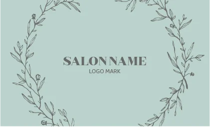 斜めストライプのフレームデザインが動きと軽やかさを感じるおしゃれデザイン美容サロン名刺デザインMEB-038D