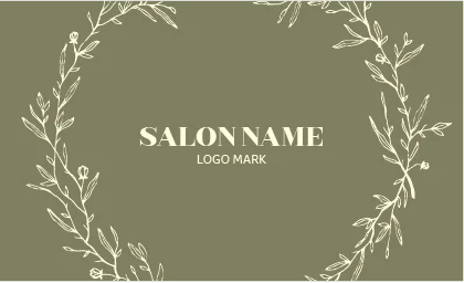 斜めストライプのフレームデザインが動きと軽やかさを感じるおしゃれデザイン美容サロン名刺デザインMEB-038E