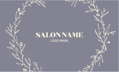 斜めストライプのフレームデザインが動きと軽やかさを感じるおしゃれデザイン美容サロン名刺デザインMEB-038i