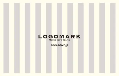 ソフトで優しいパステルカラーのシンプルでかわいいおしゃれなストライプデザインの2折スタンプカード001D