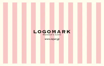 ソフトで優しいパステルカラーのシンプルでかわいいおしゃれなストライプデザインの2折スタンプカード001F