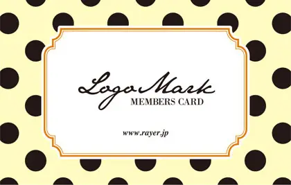 コンサバな雰囲気と大人的な洗練さに、ガーリーな水玉（ドット）がかわいいおしゃれ2折スタンプカード012D