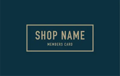 シックで落ち着いたカラーの洗練された印象を与えるシンプルでおしゃれな大人可愛いデザインの2折スタンプカード015A