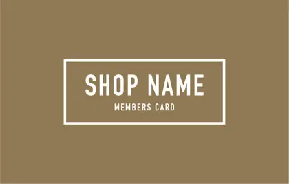 シックで落ち着いたカラーの洗練された印象を与えるシンプルでおしゃれな大人可愛いデザインの2折スタンプカード015D