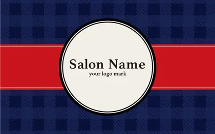 チェック柄の大人かわいい！パステル超がケーキ屋さんのポイントカードにも最適なおしゃれデザインの2折スタンプカード024D