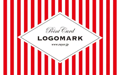 可愛らしさとシャープなデザインが融合したチェック柄の様な可愛いパターンデザインのおしゃれな2折スタンプカード025A