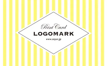可愛らしさとシャープなデザインが融合したチェック柄の様な可愛いパターンデザインのおしゃれな2折スタンプカード025C