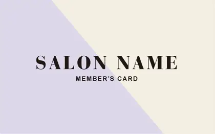 大人可愛い、斜めで切り分けられたハイブランドの様なおしゃれさを感じさせるツートンカラーのデザインの2折スタンプカード026F