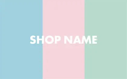 色とりどりの美しさをお楽しめる絶妙な3色を配色したシンプルでおしゃれなデザインの2折スタンプカード027B