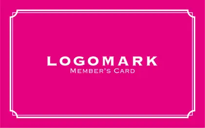 単色のブランドカラーで作れるシンプルなデザインとサロンのロゴが映えるフレームデザインの2折スタンプカード031G