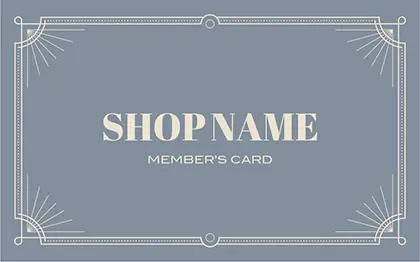 アンティーク風フレームと上品なダステーカラーが織りなす、大人可愛いおしゃれな2折スタンプカード040A