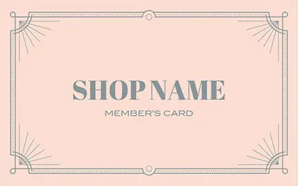 アンティーク風フレームと上品なダステーカラーが織りなす、大人可愛いおしゃれな2折スタンプカード040C