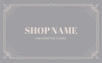 アンティーク風フレームと上品なダステーカラーが織りなす、大人可愛いおしゃれな2折スタンプカード040D