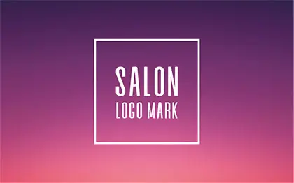 ニュアンスカラーのグラデーションがおしゃれなデザインの2折スタンプカード043M