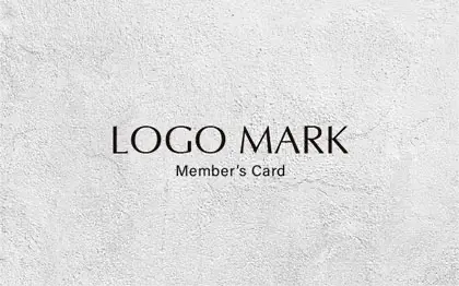 クールでかっこいい!おしゃれコンクリート壁の素材デザインがカッコいいシャープな印象のデザイン2折スタンプカード044B