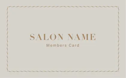 上品で洗練されたシンプルおしゃれデザイン。繊細な波線ボーダー品格のあるおしゃれ2折スタンプカードB